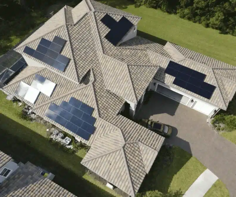 Aerial View of Solar Panels