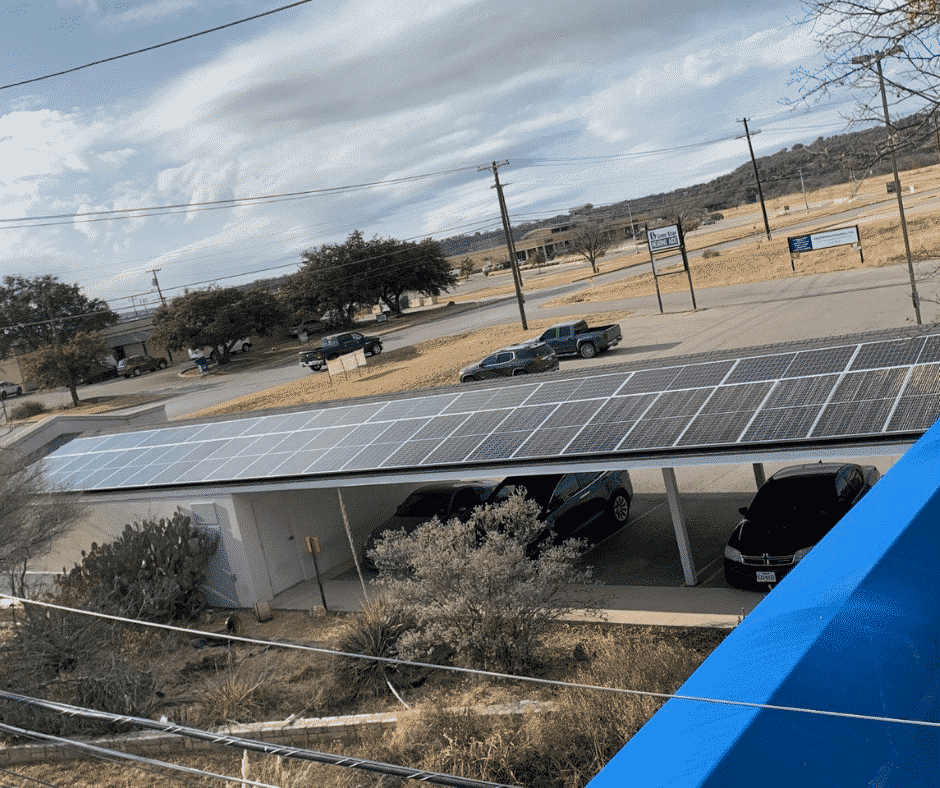 Solar Panels installed on Parking Structure