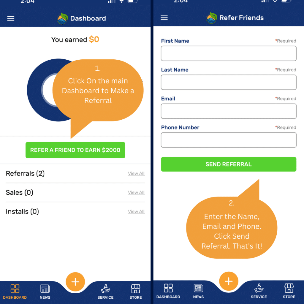 Go Solar Power App Dashboard