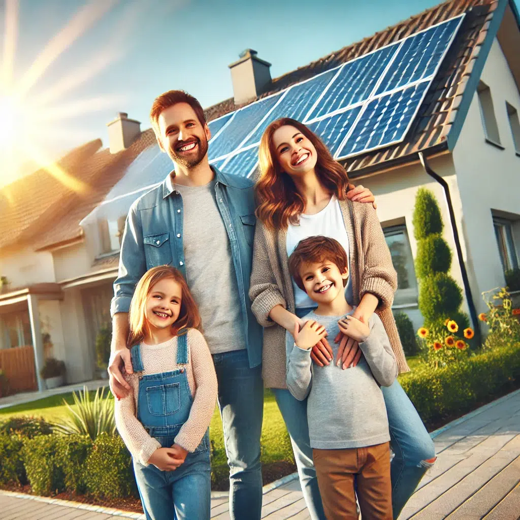 Take Back Your Power: Go Solar with Battery Storage Today! 4 Family with Their Solar Home
