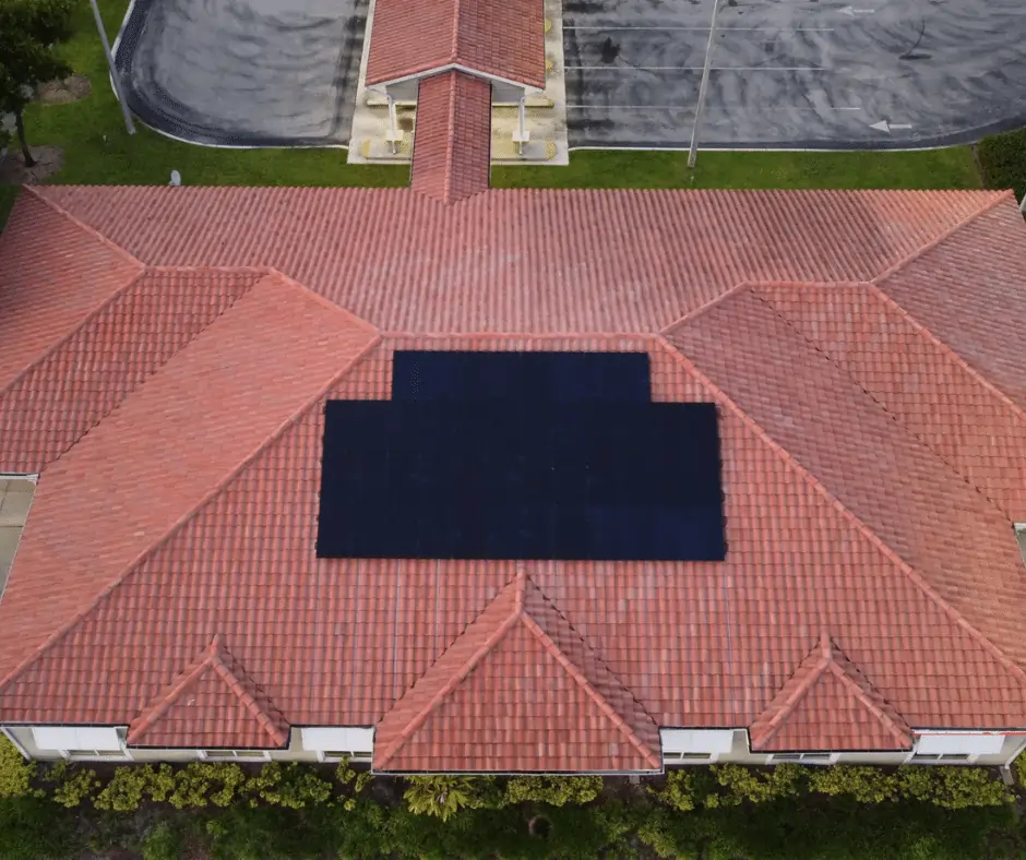 Solar Panel Installed in House