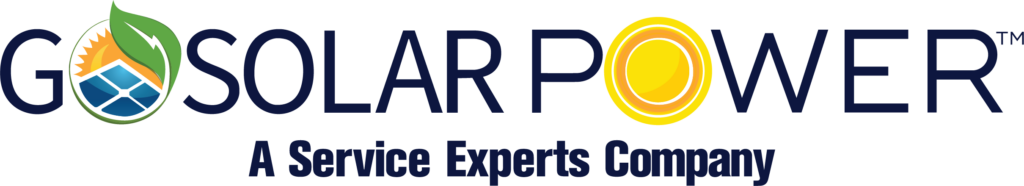 Go Solar Power Logo in Dark Blue