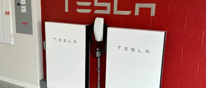 two tesla power walls installed
