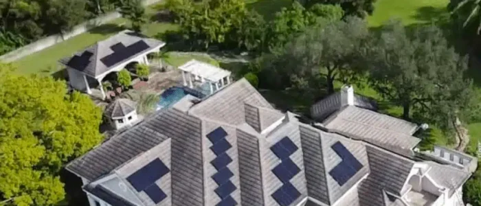 Luxury Home with Solar Panels