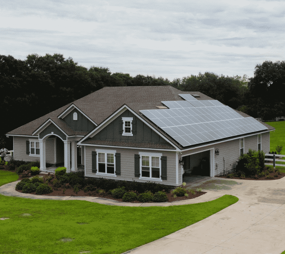 Electricity: How a Solar Power System Can Help Reduce Your Bill 7 solar panels on right side of brown roof