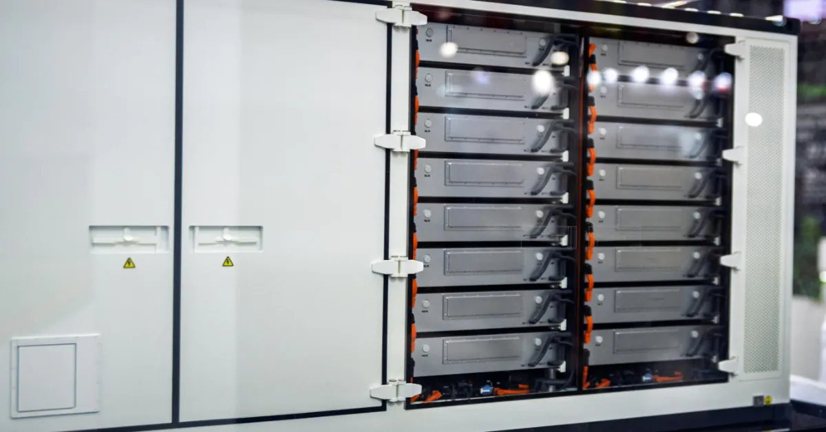 Learn 4 A close-up of a large box outdoors with multiple smaller interior boxes and cables attached on the right side.